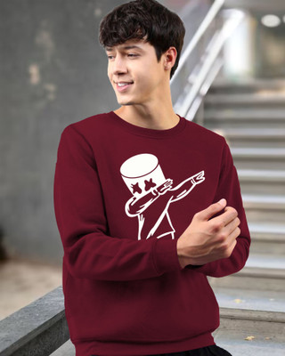 TEESHACK Printed Men Round Neck Maroon T-Shirt