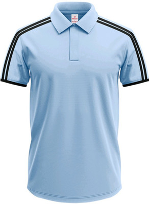 click n buy Striped Men Polo Neck Multicolor T-Shirt