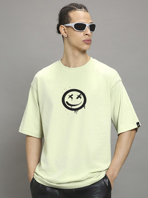 BEWAKOOF Graphic Print Men Round Neck Green T-Shirt