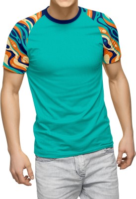 hdee Printed Men Round Neck Blue T-Shirt