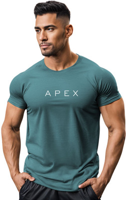 3colors Printed Men Round Neck Blue T-Shirt