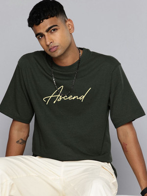 R.Code by The Roadster Life Co. Graphic Print Men Round Neck Green T-Shirt