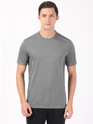 JOCKEY Solid Men Round Neck Black T-Shirt