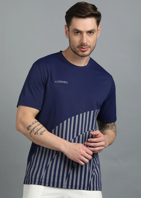 Adrenex Printed Men Round Neck Multicolor T-Shirt