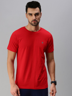 ONN Solid Men Round Neck Red T-Shirt