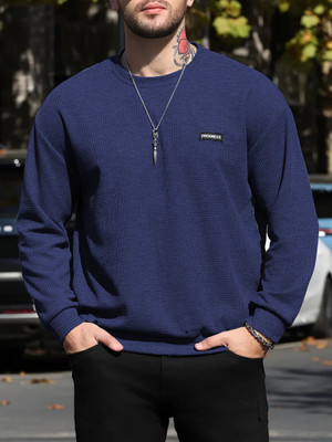 sti Full Sleeve Solid Men Sweatshirt