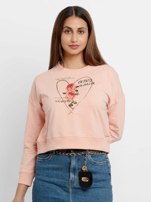 Status Quo Graphic Print, Typography Women Round Neck Pink T-Shirt