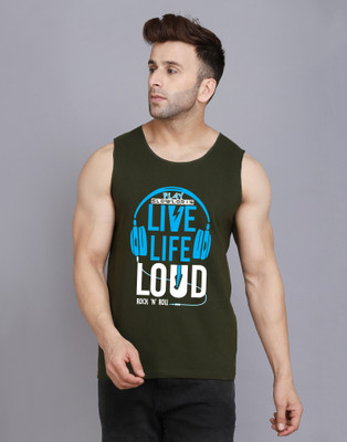MINISTRY OF FRIENDS Printed Men Round Neck Dark Green T-Shirt