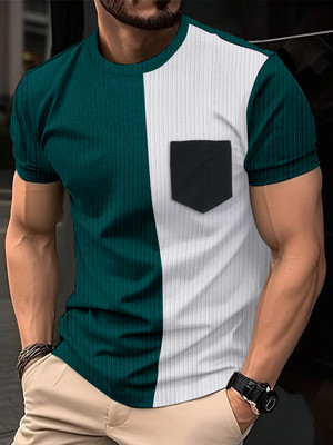 TANNU FAB Printed Men Boat Neck Green T-Shirt