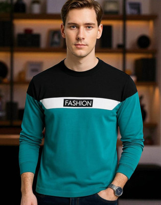 Autna Colorblock Men Round Neck Multicolor T-Shirt