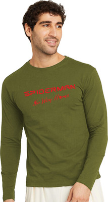 OrrganicChics Printed Men Round Neck Green T-Shirt