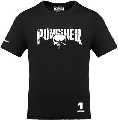 RusselMania Typography Men Round Neck Black T-Shirt