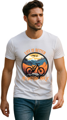 Ocean Creation Graphic Print Men Round Neck White T-Shirt