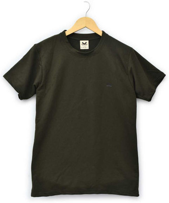KALOTH Printed Men Round Neck Black T-Shirt