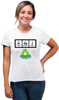 SmarTee Street Typography Women Round Neck White T-Shirt