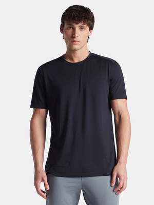 JOCKEY Solid Men Round Neck Black T-Shirt