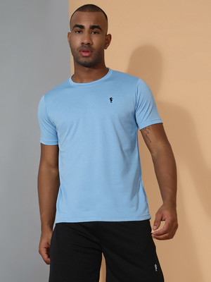 EPPE Solid Men Round Neck Blue T-Shirt