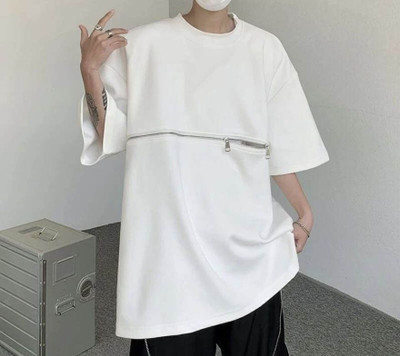 A2R FASHION Solid Men Round Neck White T-Shirt