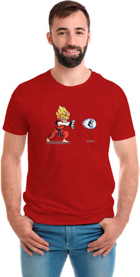 SmarTee Street Graphic Print Men Round Neck Red T-Shirt