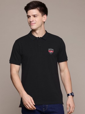 NAUTICA Solid Men Polo Neck Black T-Shirt