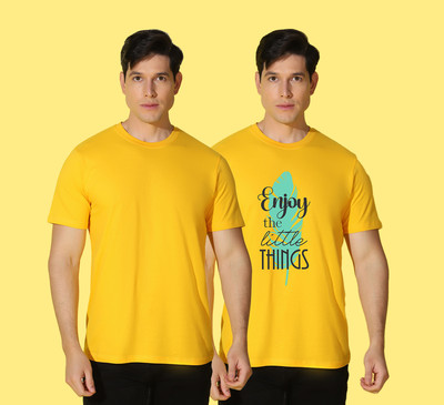 WOOSTRO Typography, Solid Men Round Neck Multicolor T-Shirt