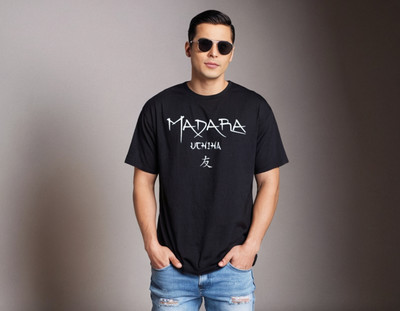 Be Crazy Printed Men Round Neck Black T-Shirt