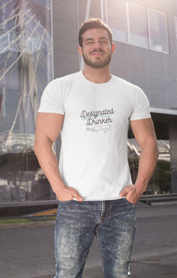 Sharnika Solid Men Round Neck White T-Shirt
