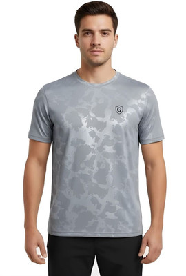 Gur Style Solid Men Round Neck Grey T-Shirt