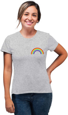 SmarTee Street Printed Women Round Neck Grey T-Shirt