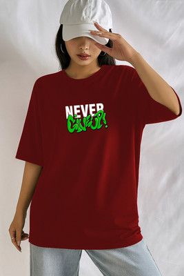 CULISH Printed Women Round Neck Red T-Shirt