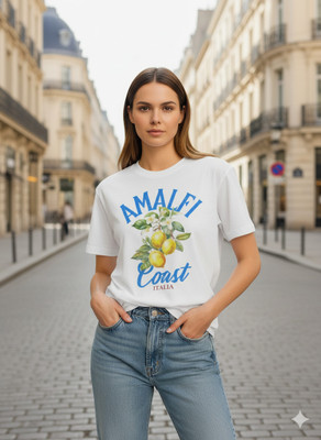 PIVL Printed Women Round Neck White T-Shirt