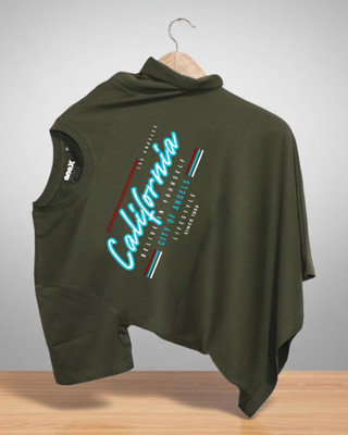 DRIPTHREAD Typography Men Round Neck Dark Green T-Shirt