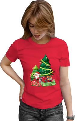 Buy That Trendz Solid Women Round Neck Red T-Shirt