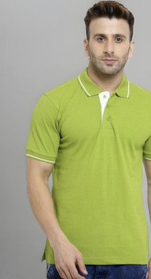 MurfMurfhad Solid Men Polo Neck Light Green T-Shirt