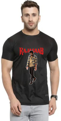 Tee Gallery Graphic Print Men Crew Neck Black T-Shirt
