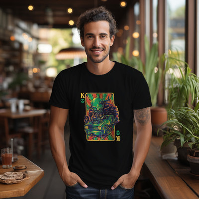 DeskBolt Printed Men Crew Neck Red T-Shirt