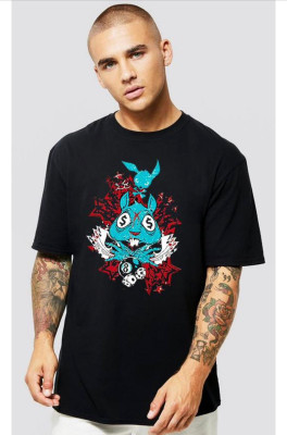 vesloo willow Self Design Men Round Neck Multicolor T-Shirt
