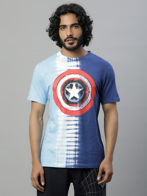Free Authority Graphic Print Men Round Neck Multicolor T-Shirt