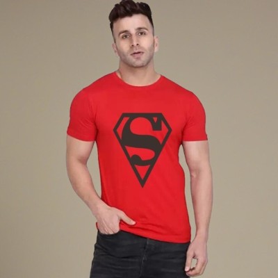 REVIZO Printed Men Round Neck Red T-Shirt
