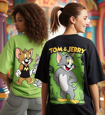 DISNEY by DreamBe Printed Women Round Neck Multicolor T-Shirt