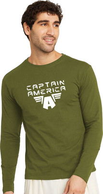 OrrganicChics Typography Men Round Neck Green T-Shirt