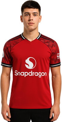 ponss Printed Men Polo Neck Red T-Shirt