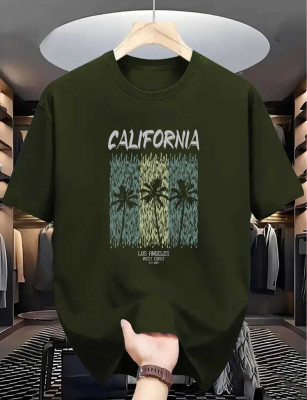 Magneto Printed Men Round Neck Green T-Shirt