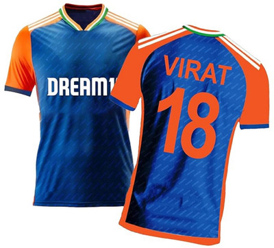 Thiva Printed Men Polo Neck Blue T-Shirt