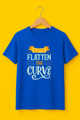 FASHIENT Printed Men Crew Neck Blue T-Shirt