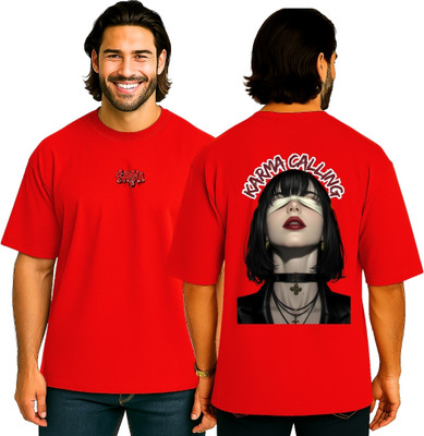GRIFFON VINCERO Printed Men Round Neck Red T-Shirt