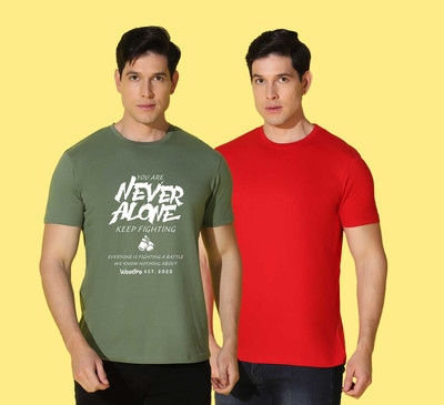 WOOSTRO Typography, Solid Men Round Neck Multicolor T-Shirt