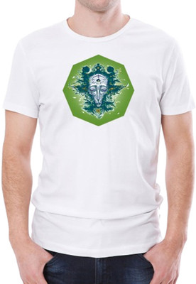 Hippie Shippie Graphic Print Men Round Neck White T-Shirt