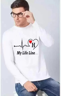 PRABHU Printed, Typography Men Round Neck White T-Shirt