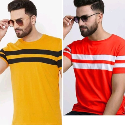 TEE TREE Printed Men Round Neck Multicolor T-Shirt
